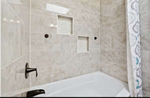 Bathroom with bathtub & Tile